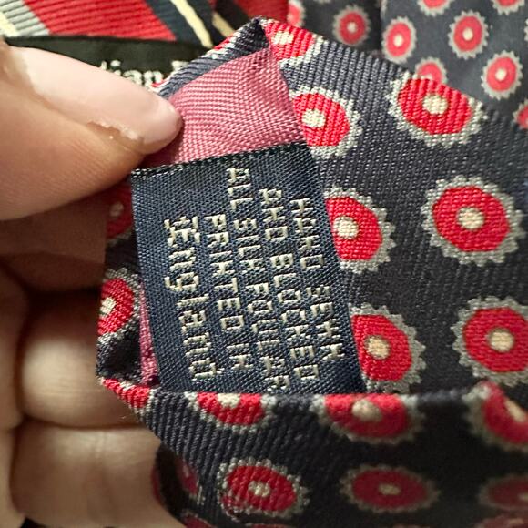 Bundle Lot Set 5 Designer Men Ties Christian Dior Roots Etienne Aigner Slim - Picture 6 of 7